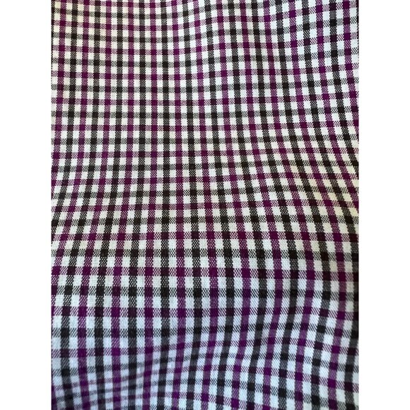 Black Brown 1826 Purple Oxford Slim Fit Button Down Shirt Non Iron 17 1/2 34 XL - Picture 2 of 7
